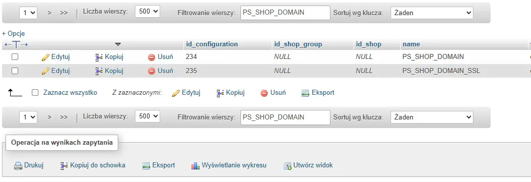 Zmiana shop domain